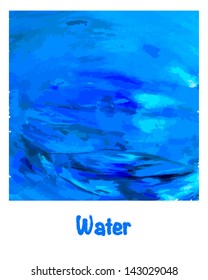 Background, illustration of element Water painted in oils