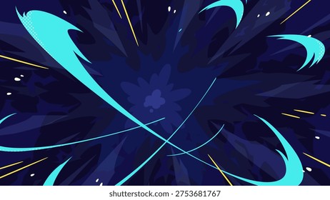 Background illustration with explosion effect spreading_16:9