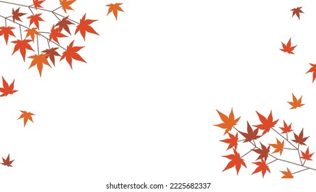 Background illustration with falling autumn leaves