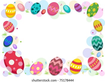 Background Illustration Featuring Easter Eggs