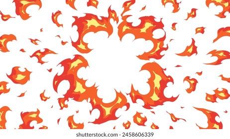 Background illustration of flame effect spreading from the center_16:9