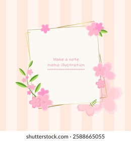 Background illustration. Flower illustration. Pretty cherry blossom illustration design on a warm spring day. Vector illustration design.