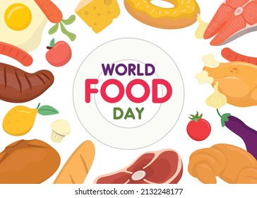 Ilustración de fondo de la comida. Ilustración alimentaria