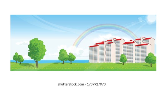 Background Illustration Four Seasons Illustration