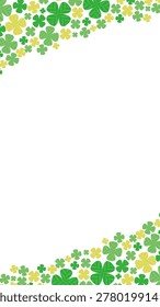 Background illustration of a four-leaf clover.