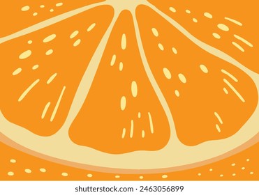 Ilustración de fondo de un corte transversal naranja fresco