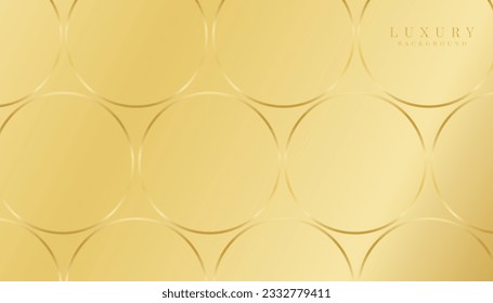 ilustración de fondo gradiente círculo líneas doradas, fondo de lujo