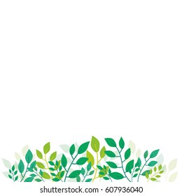 Background illustration of green leaves