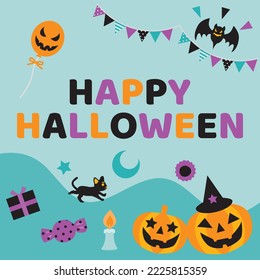 Background illustration of the Halloween.