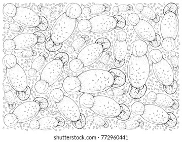 Background Illustration Hand Drawn Sketch of Traditional Cougnou or Bread of Jesus Formed Like A Baby Jesus Given to Children on Christmas and St. Martin's Day.
