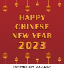 Background illustration of Happy chinese new year 2023 year of the rabbit