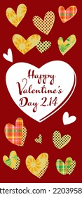 Background illustration of the heart design of Valentine's Day.
