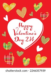 Background illustration of the heart design of Valentine's Day.