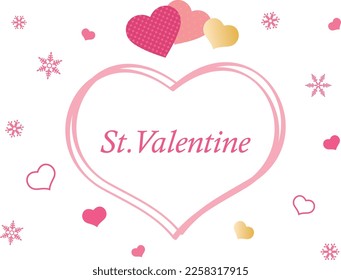 Background illustration of heart design of Valentine's Day.
