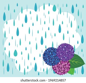 雨 あじさい のイラスト素材 画像 ベクター画像 Shutterstock