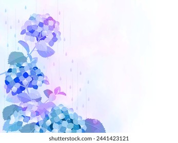 Ilustración de fondo de las flores de hortensias que florecen a principios del verano