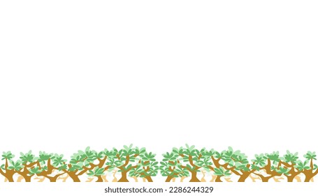 Background illustration with an image of a bonsai plant. Perfect for wallpapers, website backgrounds, book covers, greeting cards, invitation cards, posters, banners