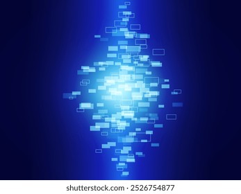 Ilustración de fondo con la Imagen del espacio digital y la deformación