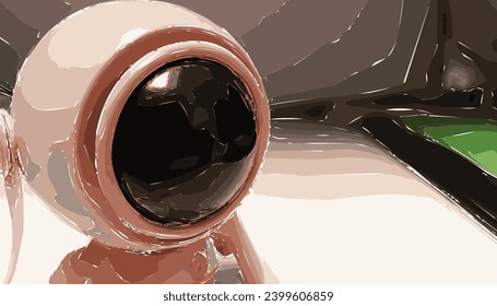 Background illustration with the image of a toy astronaut. Perfect for wallpapers, backgrounds, posters, banners, book covers