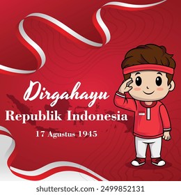 Background Illustration of Indonesian Independence Day Celebration