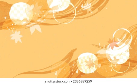 Background illustration inspired by autumn leaves