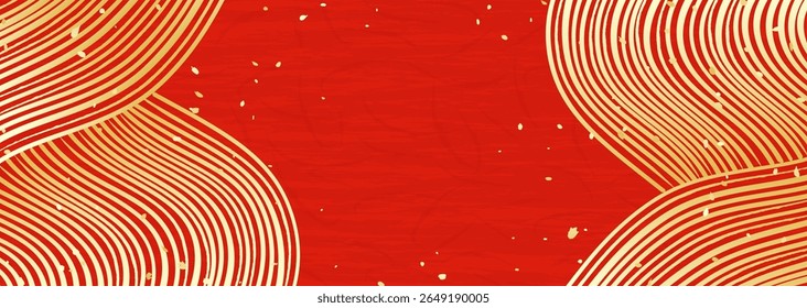 A background illustration of a Japanese paper with a pattern reminiscent of waves and tree rings
