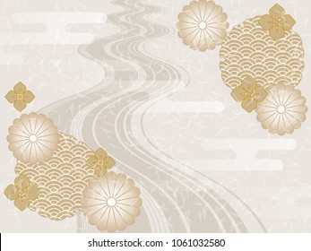 Background illustration of Japanese style image