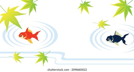 Background illustration of the Japanese summer.