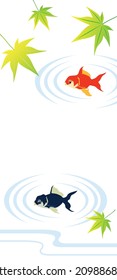 Background illustration of the Japanese summer.