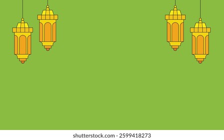 Background illustration lamp green unique design