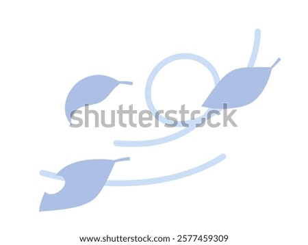 Background illustration of leaves falling in a lonely atmosphere
