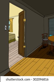 Background Illustration Of Light Coming Through Doorway