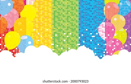Hintergrundgrafik mit belebtem Regenbogen