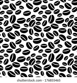 the background illustration made out of coffee beans / The coffee beans background / the background