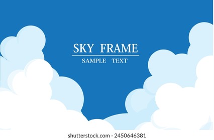 Background illustration material of refreshing blue sky and thunder clouds
