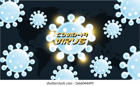 background Illustration medical   covid-19 virus modern design idea  concept vector flat design.
