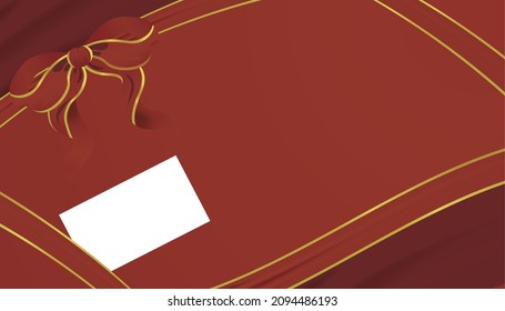 Background illustration of message card on ribbon