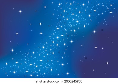 Ilustración de fondo de la Vía Láctea brillando en el cielo nocturno