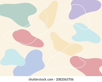Background illustration with multiple abstract shapes.