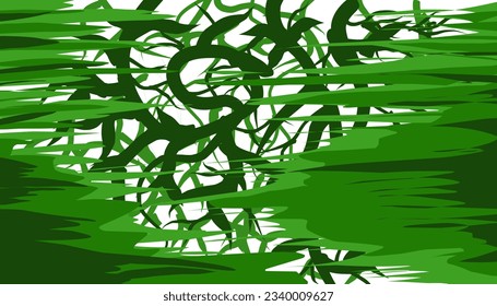Background illustration of a natural theme that contains green elements. Perfect for wallpapers, backgrounds, banners, magazine covers and others with nature and natural themes.