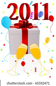 Background illustration of new year