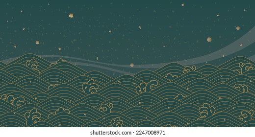 Background illustration of the New Year holidays. This is a wave pattern.