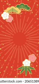 Background illustration of New Year's image (banner material for New Year's sale)_no text