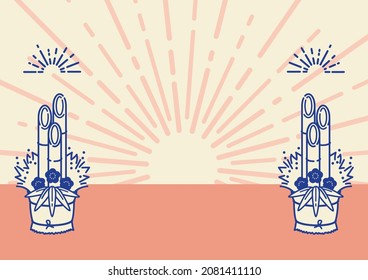 Background illustration of New Year's image (banner material for New Year's sale)_no text