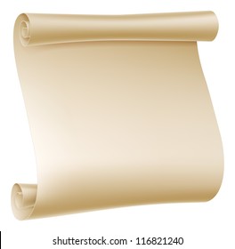 Background Illustration Of An Old Rolled Up Paper Scroll