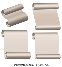 Background illustration of an old rolled up paper scroll