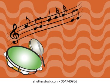 An background illustration in orange, for carnival.
