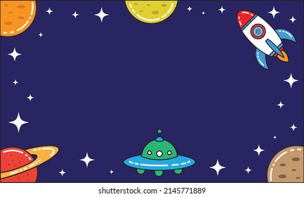 background illustration from outer space suitable for children's content