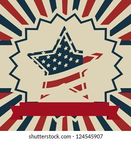 Background Illustration Patriot USA in vintage style, vector illustration