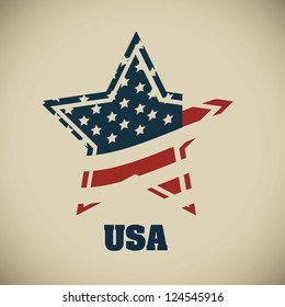 Background Illustration Patriot USA in vintage style, vector illustration